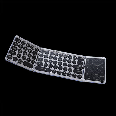Lenyes WK110 Sessiz Tuş Tasarımlı Num Touch Pad Özellikli Katlanabilir Bluetooth Bağlantılı Kablosuz Klavye