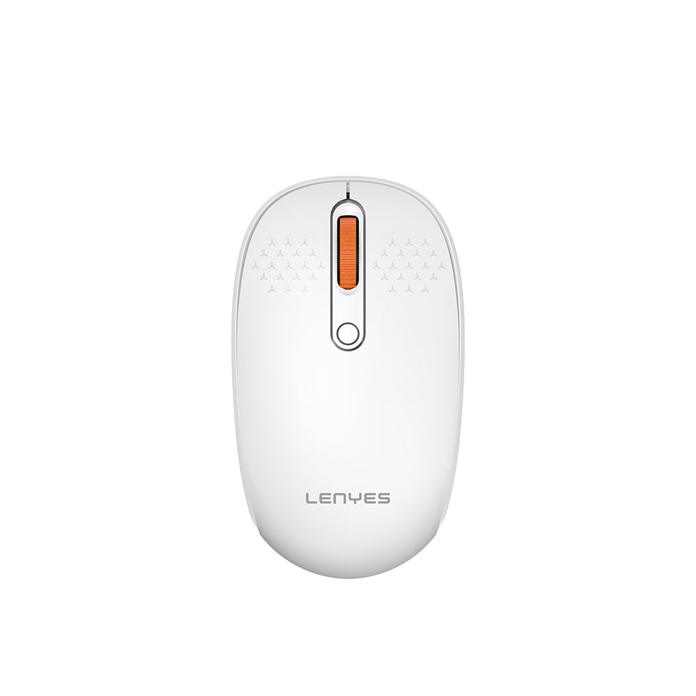Lenyes WS101 Silent Button Design Ergonomic 2.4G Wireless Mouse 1600 DPI White