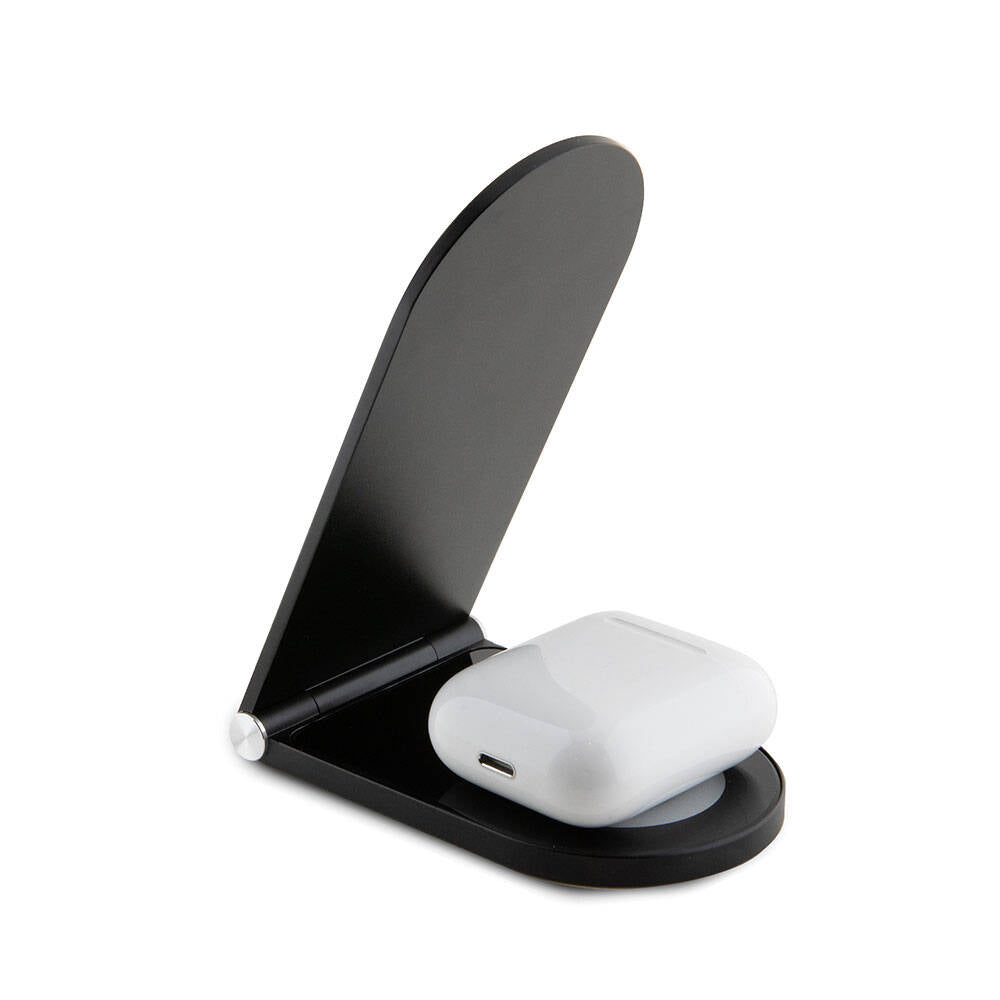 Mercedes Benz Original Licensed Foldable Magnetic Wireless Charging Stand with Star Logo, Black