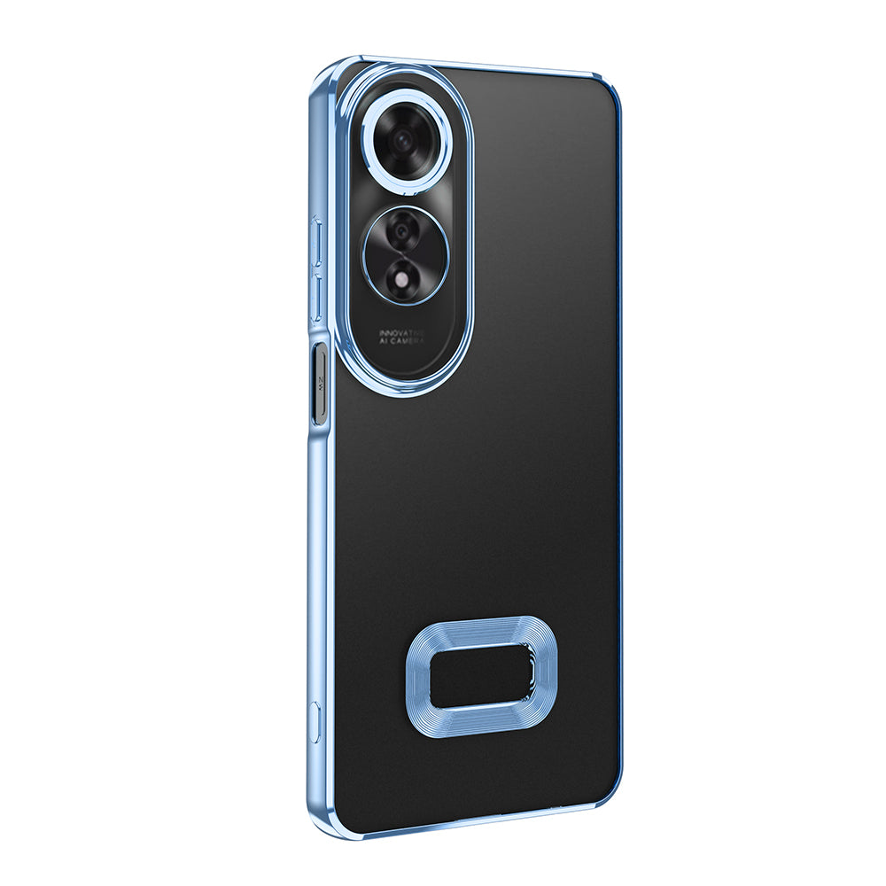 Oppo A60 Kılıf Kamera Korumalı Logo Gösteren Zore Omega Kapak Siyah