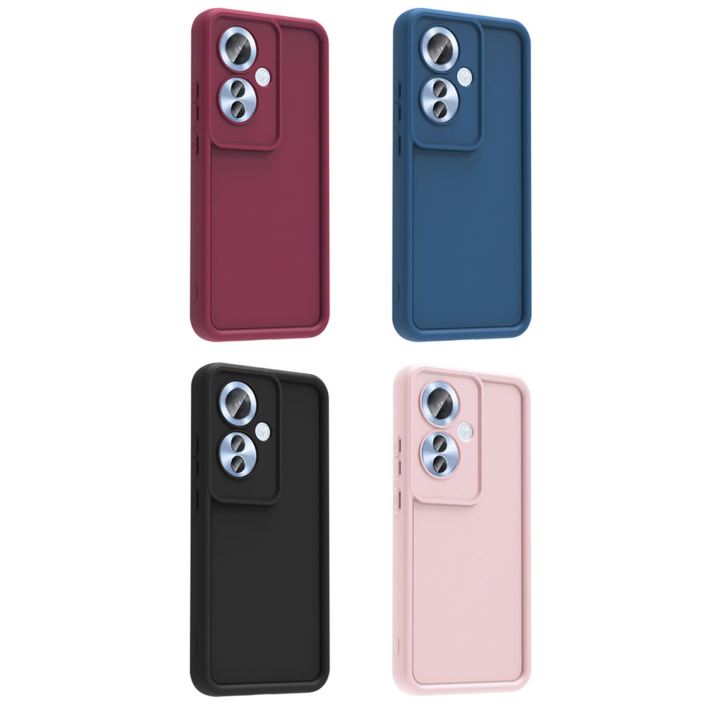 Oppo Reno 11F Kılıf Kamera Korumalı Zore Ananas Kapak Mürdüm