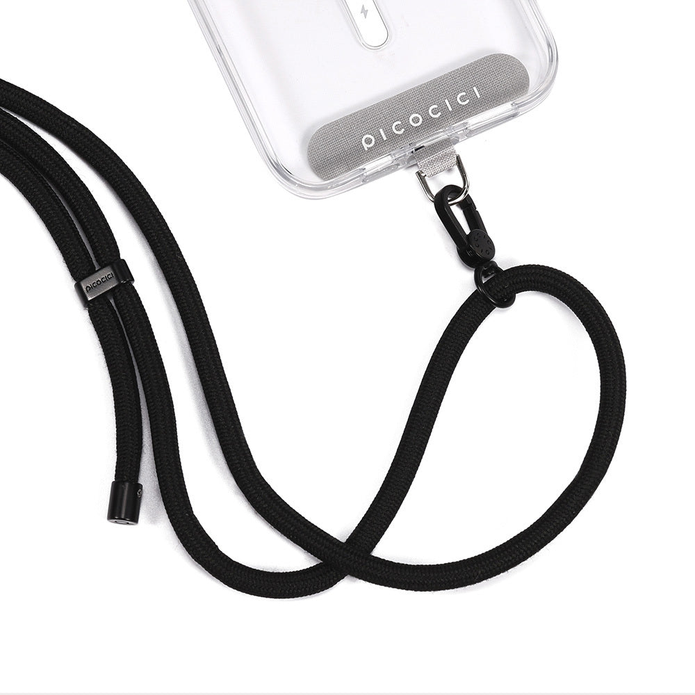 Picocici Adjustable Phone Neck Strap 1.2 Meters Black