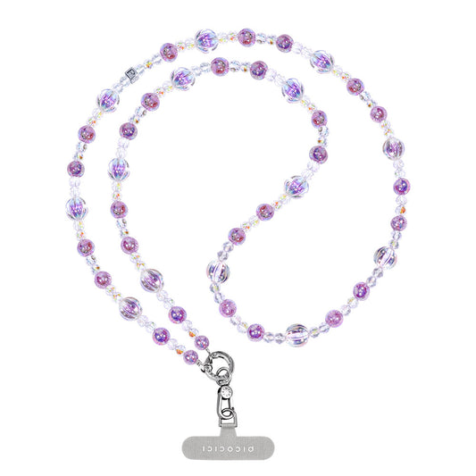 Picocici Lila Taşlı Electroplated Watermelon Telefon Boyun Askı İpi