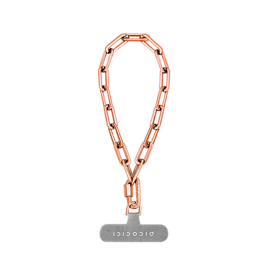 Picocici Black Stone Design 3D Butterfly Phone Wrist Strap Chain Rose Gold