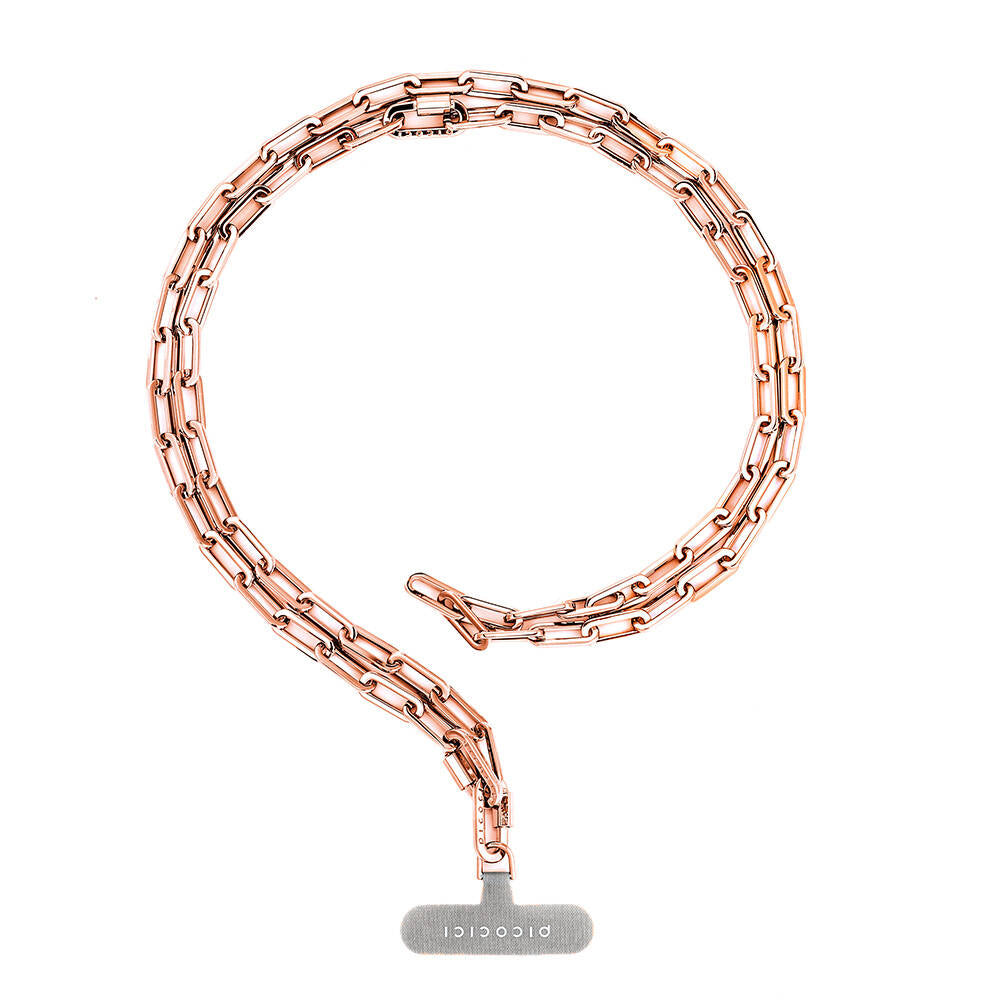 Picocici Black Stone Design 3D Butterfly Phone Wrist Strap Chain Rose Gold