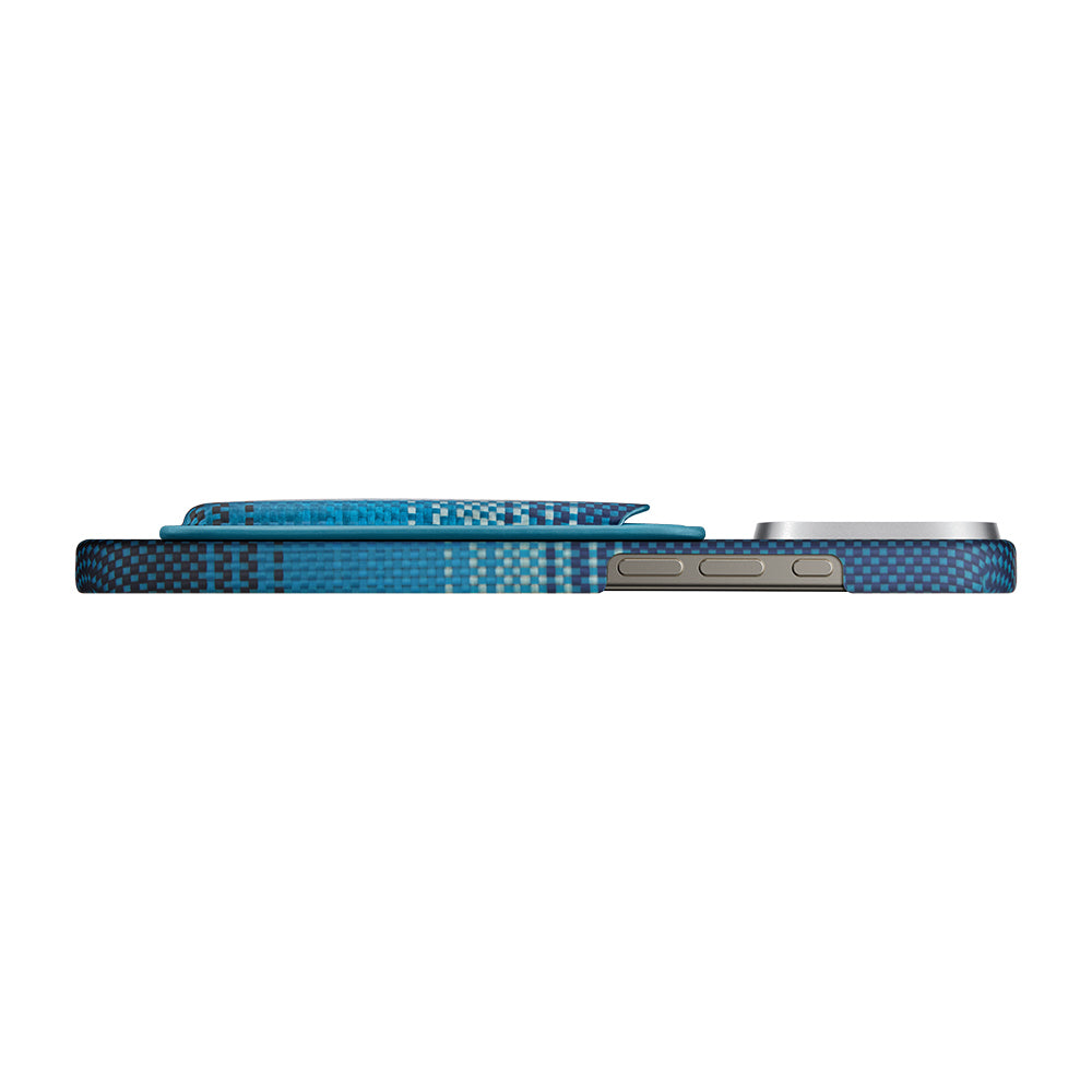 Pitaka Magnetic Woven Series Aramid Fiber Magnetic Card Holder Blue
