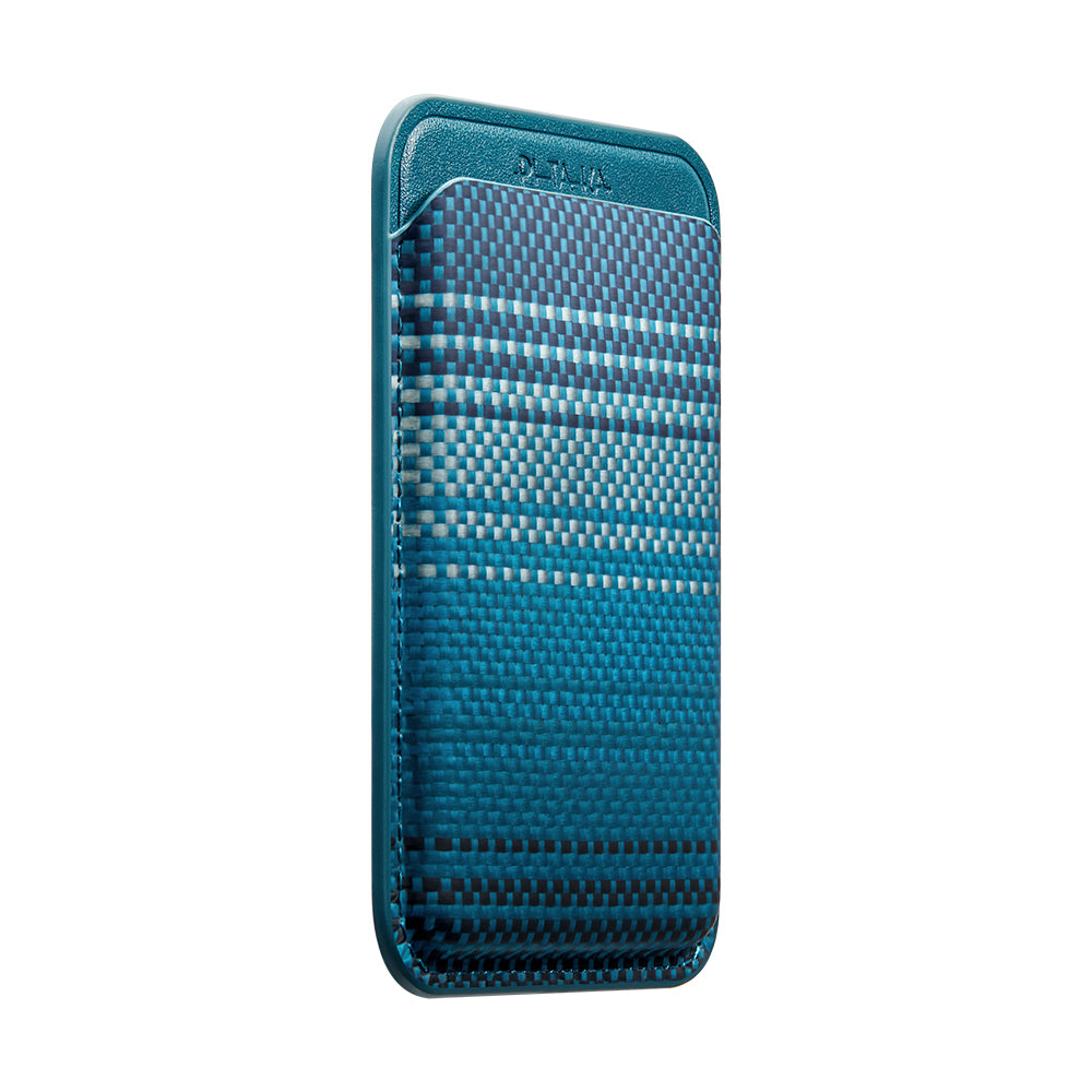 Pitaka Magnetic Woven Series Aramid Fiber Magnetic Card Holder Blue