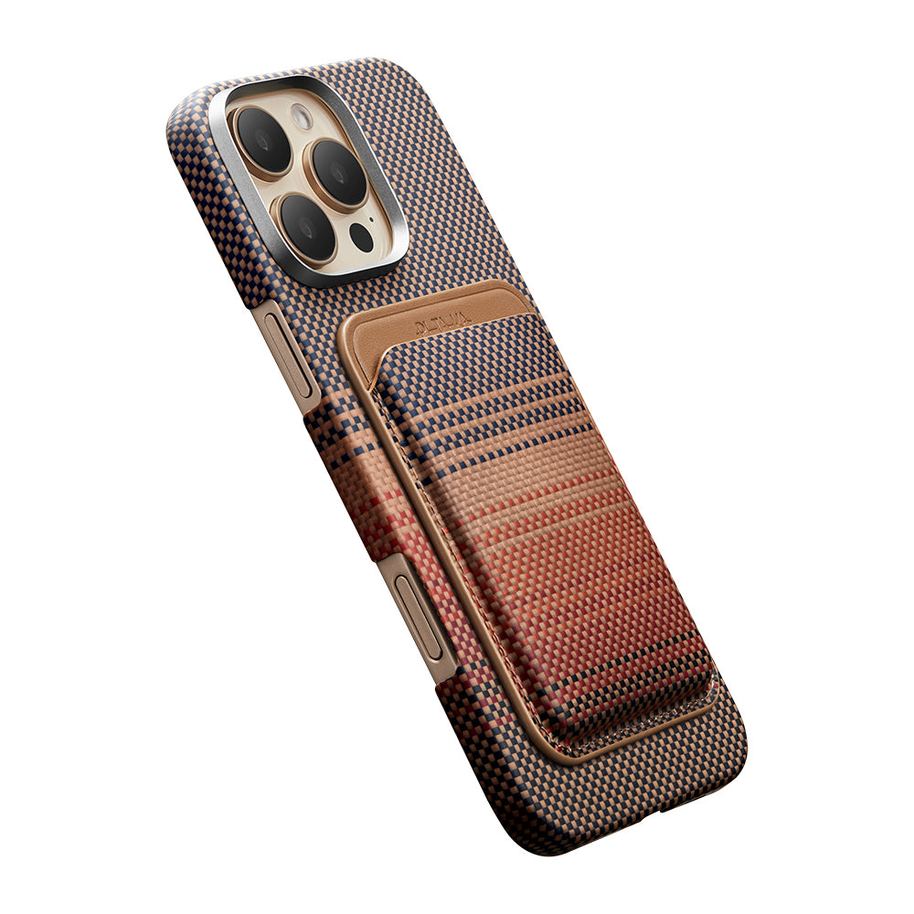 Pitaka Magnetic Woven Series Aramid Fiber Magnetic Card Holder Brown