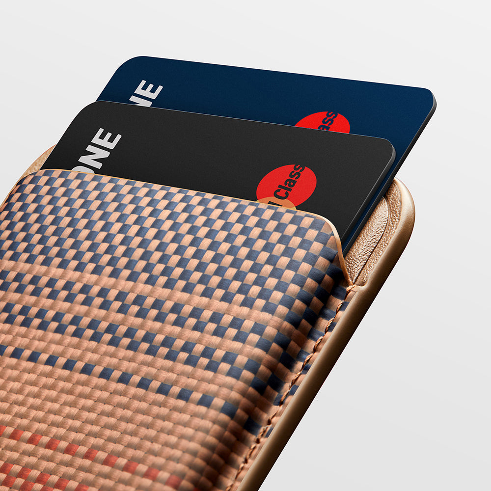 Pitaka Magnetic Woven Series Aramid Fiber Magnetic Card Holder Blue