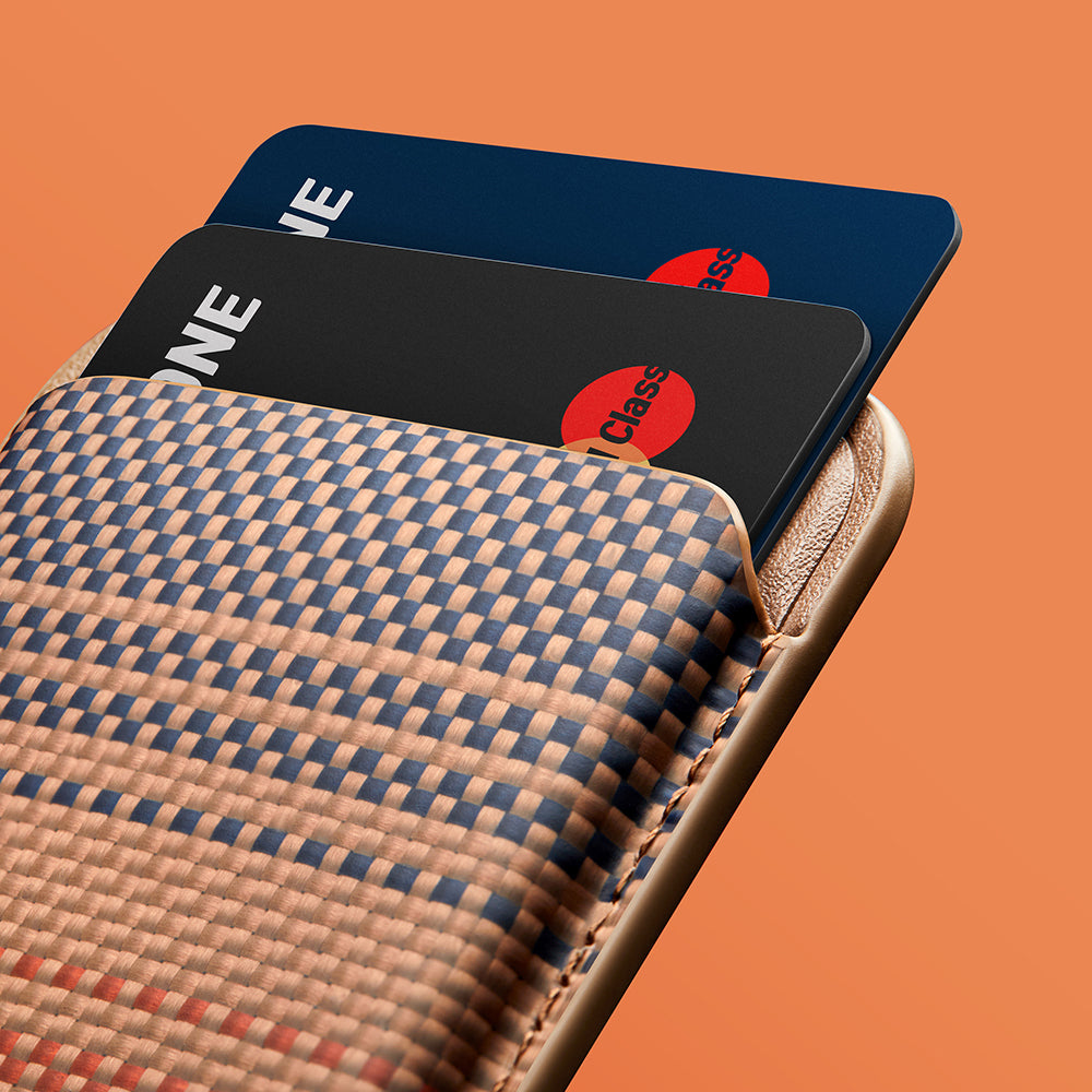 Pitaka Magnetic Woven Series Aramid Fiber Magnetic Card Holder Brown