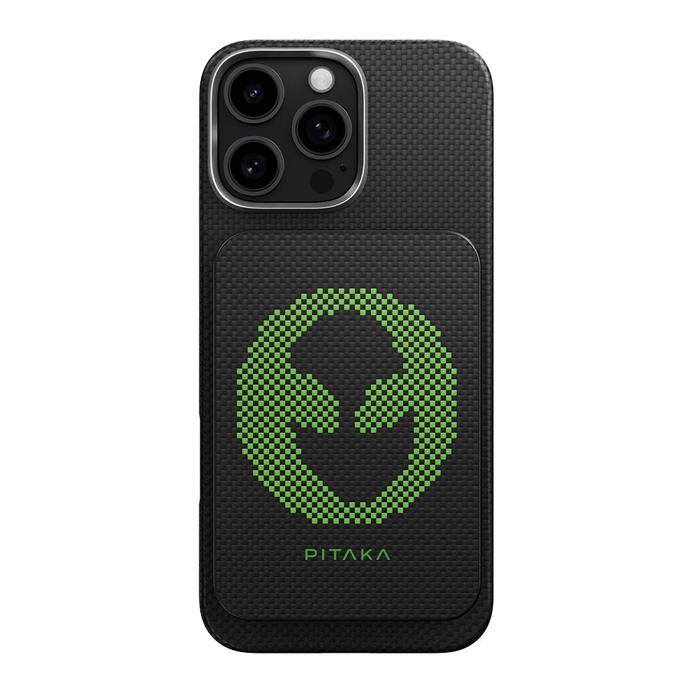 Pitaka Tactile Woven Aramid Fiber M-Safe Powerbank 15W 5000mAh Black with Qi2 Charging Technology