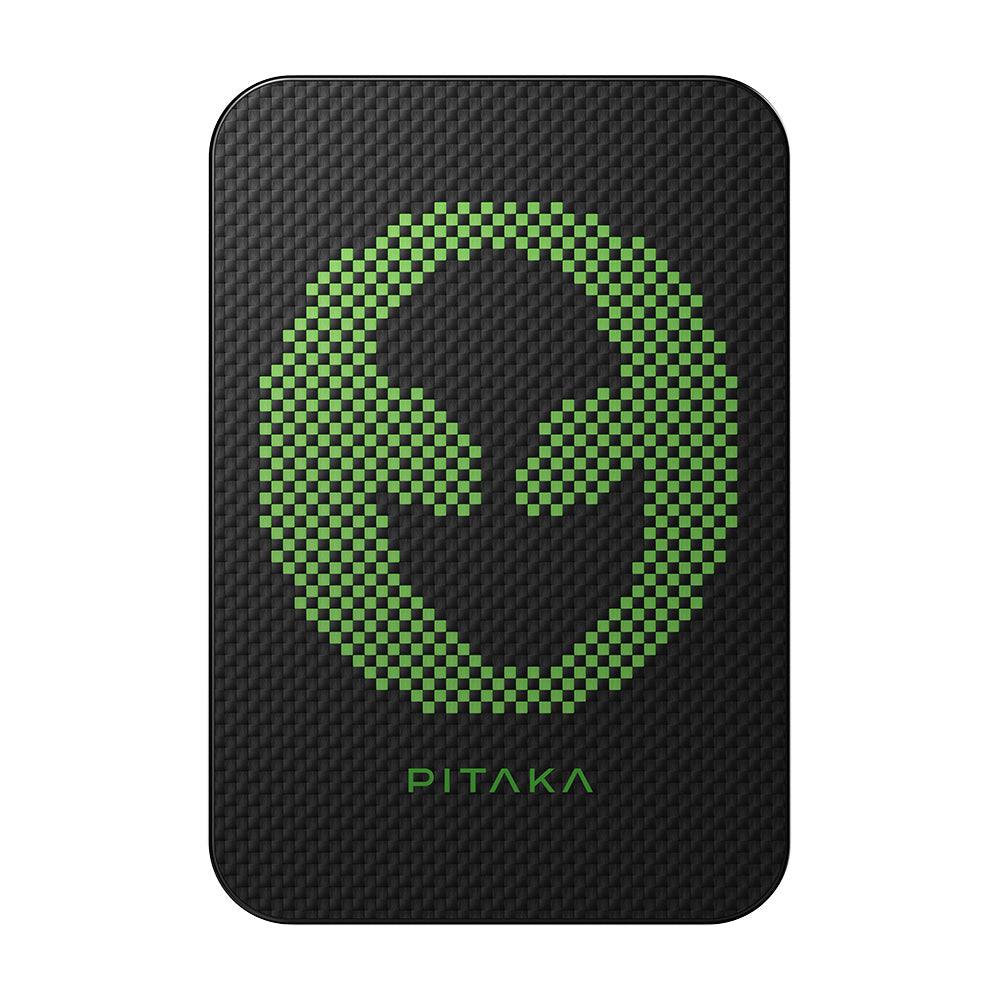 Pitaka Tactile Woven Aramid Fiber M-Safe Powerbank 15W 5000mAh Black with Qi2 Charging Technology