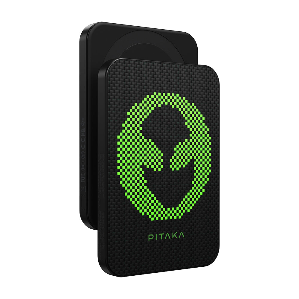 Pitaka Tactile Woven Aramid Fiber M-Safe Powerbank 15W 5000mAh Brown with Qi2 Charging Technology