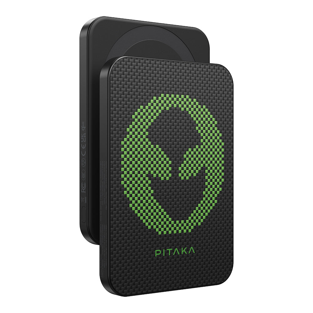 Pitaka Tactile Woven Aramid Fiber M-Safe Powerbank 15W 5000mAh Brown with Qi2 Charging Technology