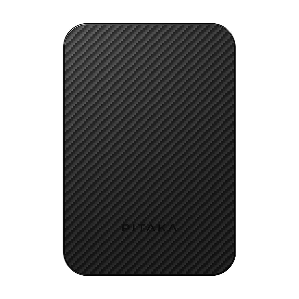 Pitaka Tactile Woven Aramid Fiber M-Safe Powerbank 15W 5000mAh Black with Qi2 Charging Technology