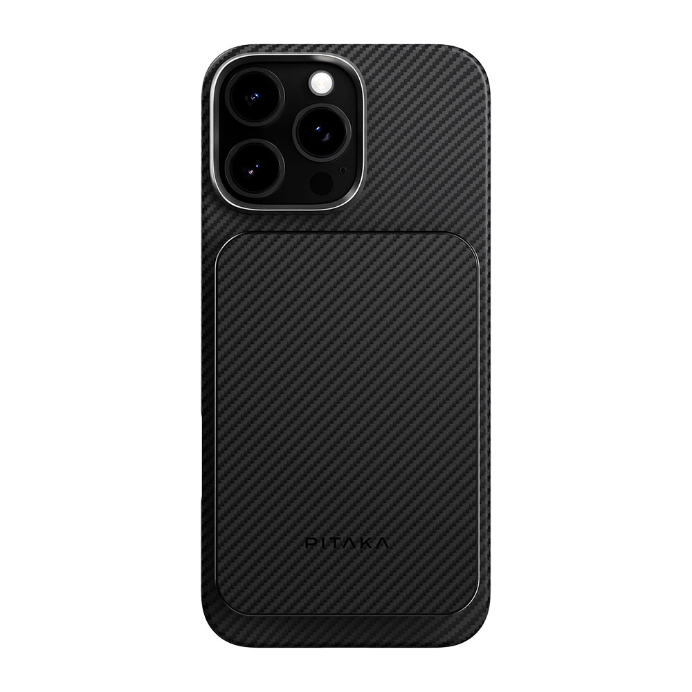 Pitaka Tactile Woven Aramid Fiber M-Safe Powerbank 15W 5000mAh Black with Qi2 Charging Technology