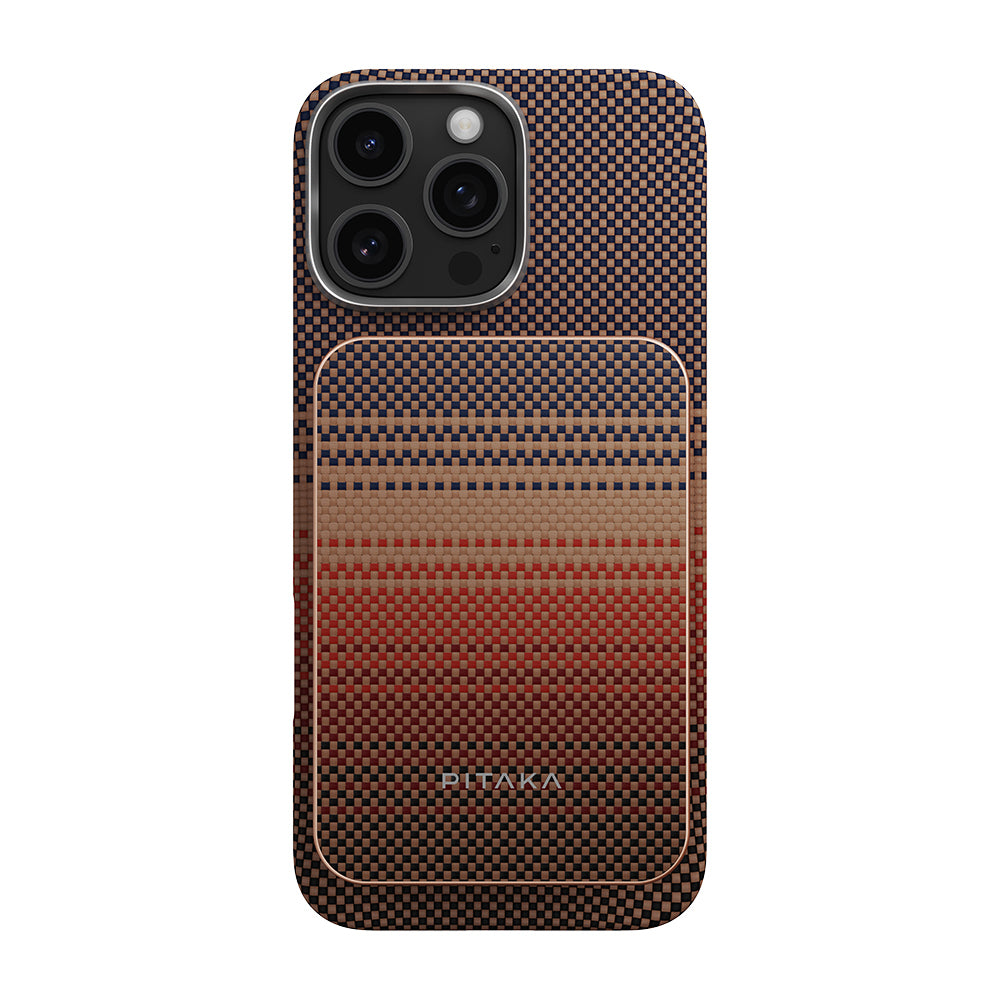 Pitaka Tactile Woven Aramid Fiber M-Safe Powerbank 15W 5000mAh Brown with Qi2 Charging Technology