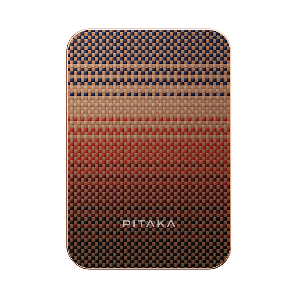 Pitaka Tactile Woven Qi2 Şarj Teknolojili Aramid Fiber M-Safe Powerbank 15W 5000mAh Kahverengi