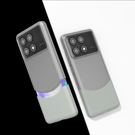 Poco X6 Pro Magnetic Case Zore Double Cover Gray