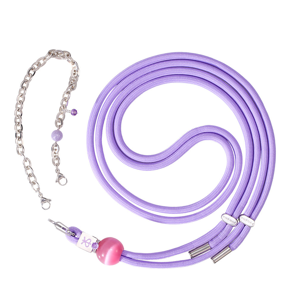 Pynana Charm Series 2 in 1 Rope Phone Lanyard Cream