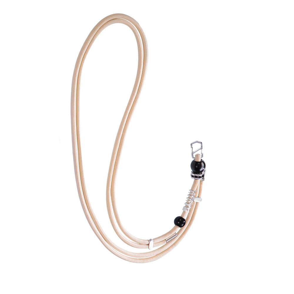 Pynana Charm Series 2 in 1 Rope Phone Lanyard Cream
