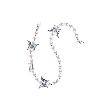 Pynana Gauzy Dream Series Multifunctional Pearl Stone Phone Lanyard Pink