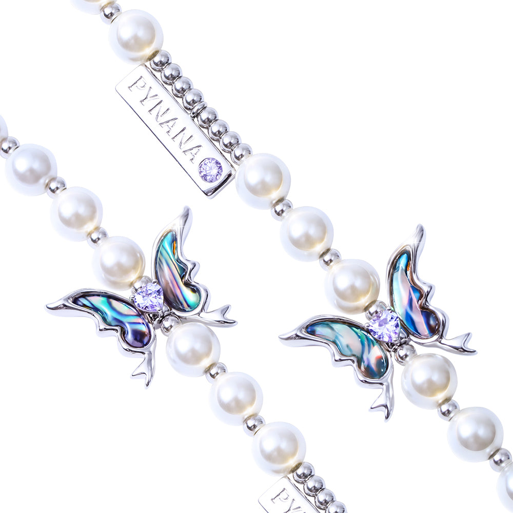 Pynana Gauzy Dream Serisi Çok Fonksiyonlu İnci Taşlı Telefon Boyun Askı İpi Pembe