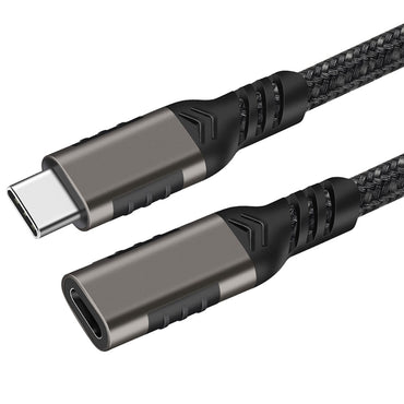 Qgeem Extension USB3.2 Type-C PD Uzatma Kablosu 100W 20Gbps 4K@60Hz 0.5 Metre