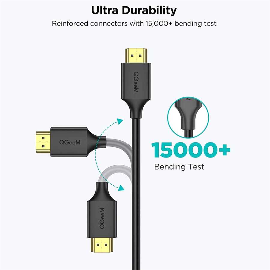 Qgeem QG-AV19 Micro HDMI To Micro Usb Kablo 1.83M Siyah