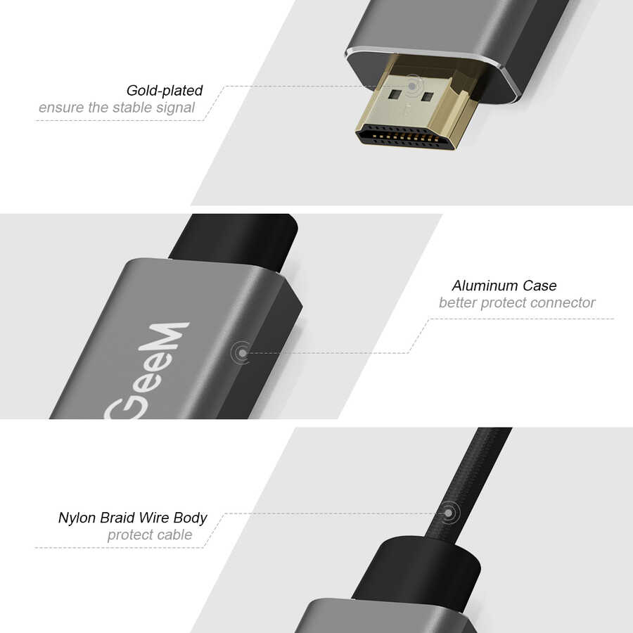 Qgeem QG-HD02 HDMI To Mini Display Port Dönüştürücü Siyah