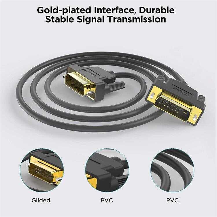 Qgeem QG-HD15 DVI Kablo 0.91M Siyah