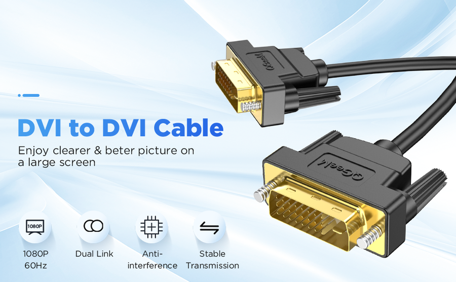 Qgeem QG-HD15 DVI Kablo 1.83M Siyah