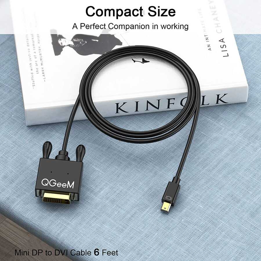 Qgeem QG-HD30 DVI To Mini Display Port Kablo Siyah