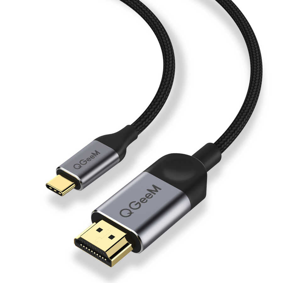 Qgeem QG-UA10 Type-C To HDMI Kablo Siyah