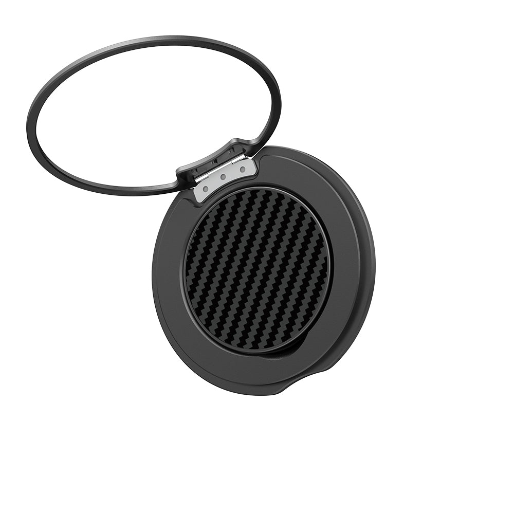 Raptic Defeme FreeFlow 360 Derece Dönebilen Karbon Fiber Tasarımlı Parmak Ring Stand Siyah