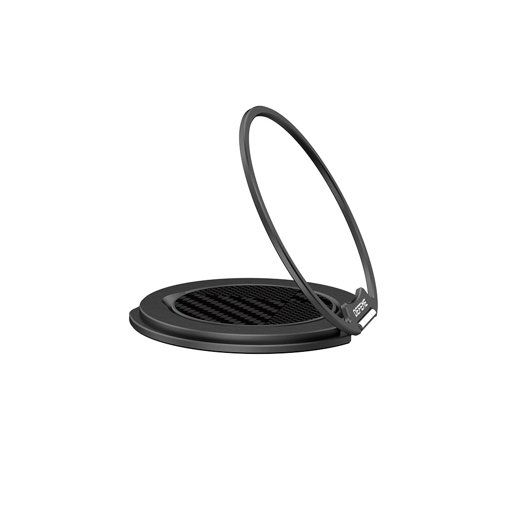 Raptic Defeme FreeFlow 360 Derece Dönebilen Karbon Fiber Tasarımlı Parmak Ring Stand Siyah