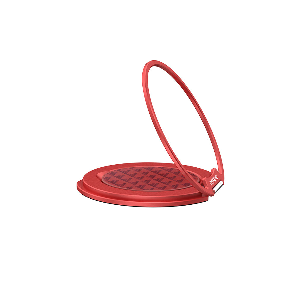 Raptic Defeme FreeFlow 360 Derece Dönebilen Karbon Fiber Tasarımlı Parmak Ring Stand Siyah-Gri