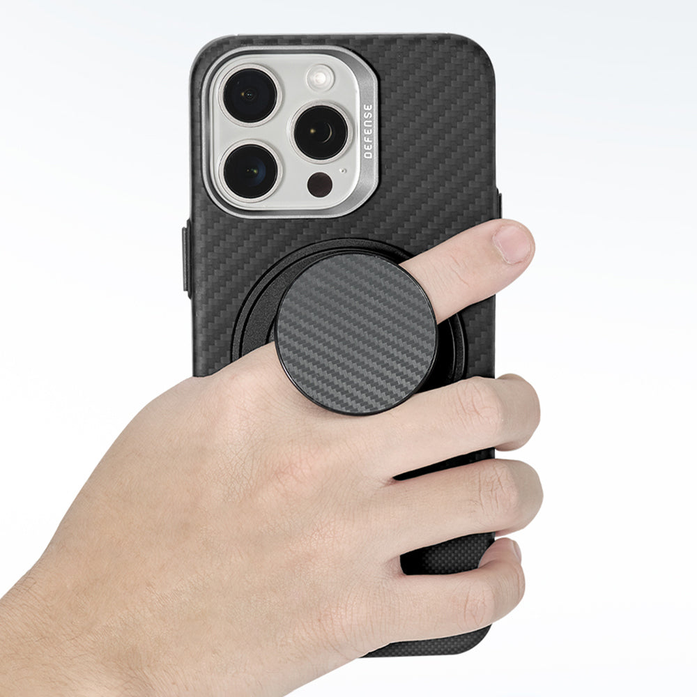 Raptic Defense Serisi Magnetik Özellikli 360 Derece Dönebilen Parmak Ring Stand Siyah