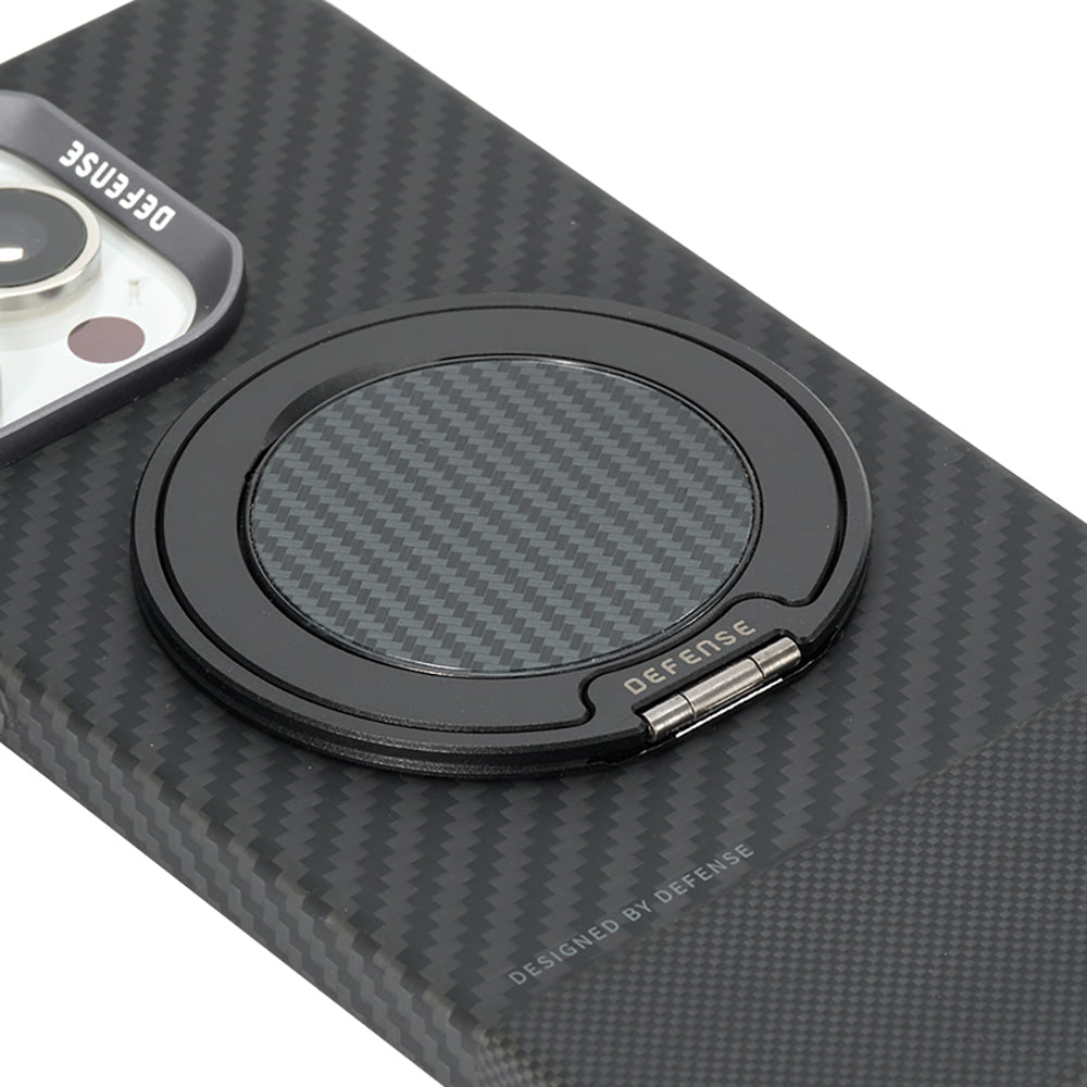 Raptic Defense Series Magnetic 360 Degree Rotating Finger Ring Stand Black