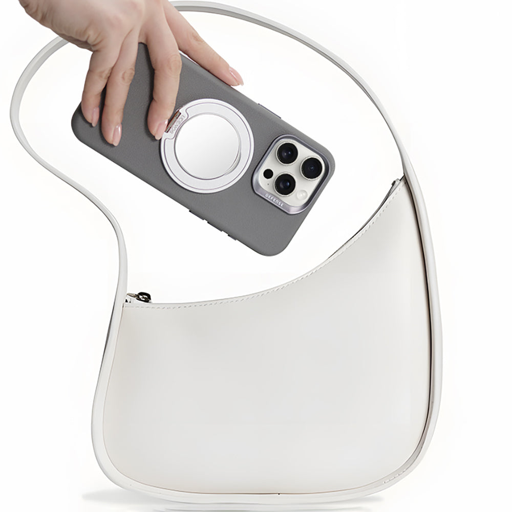 Raptic Mirror Serisi Magnetik Özellikli Aynalı 360 Derece Dönebilen Parmak Ring Stand Gümüş