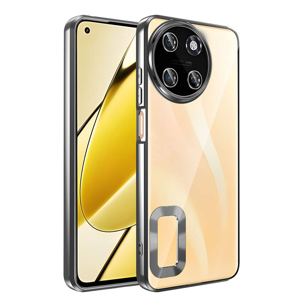 Realme 11 4G Case Camera Protection Logo Showing Zore Omega Cover Black