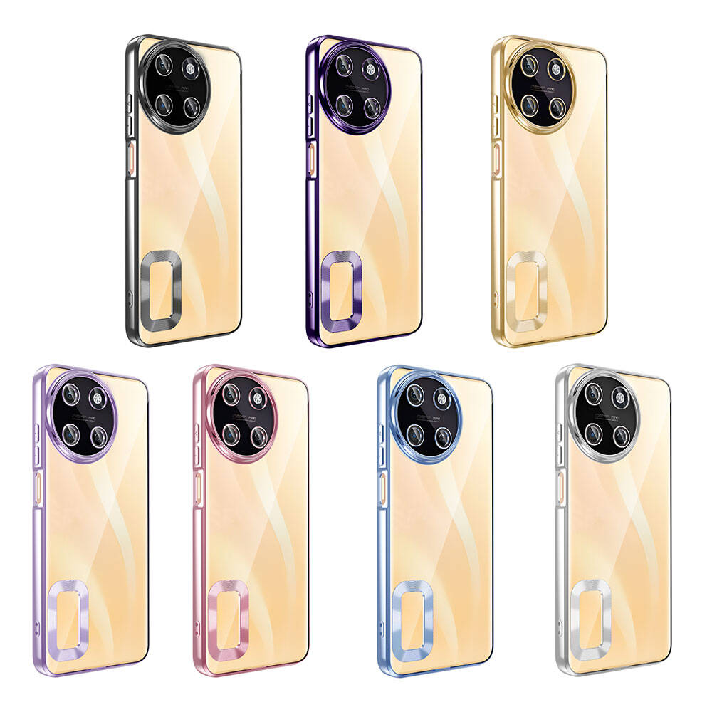 Realme 11 4G Case Camera Protection Logo Showing Zore Omega Cover Rose Gold