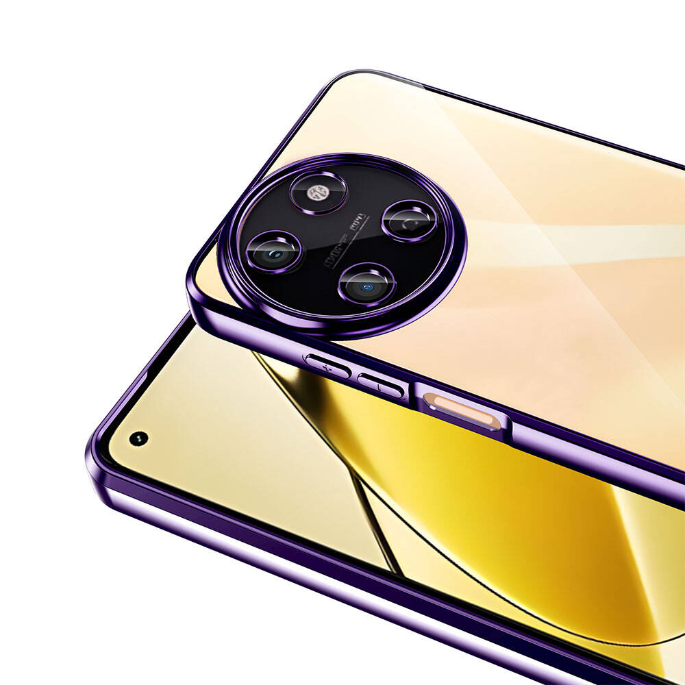 Realme 11 4G Case Camera Protection Logo Showing Zore Omega Cover Deep Purple