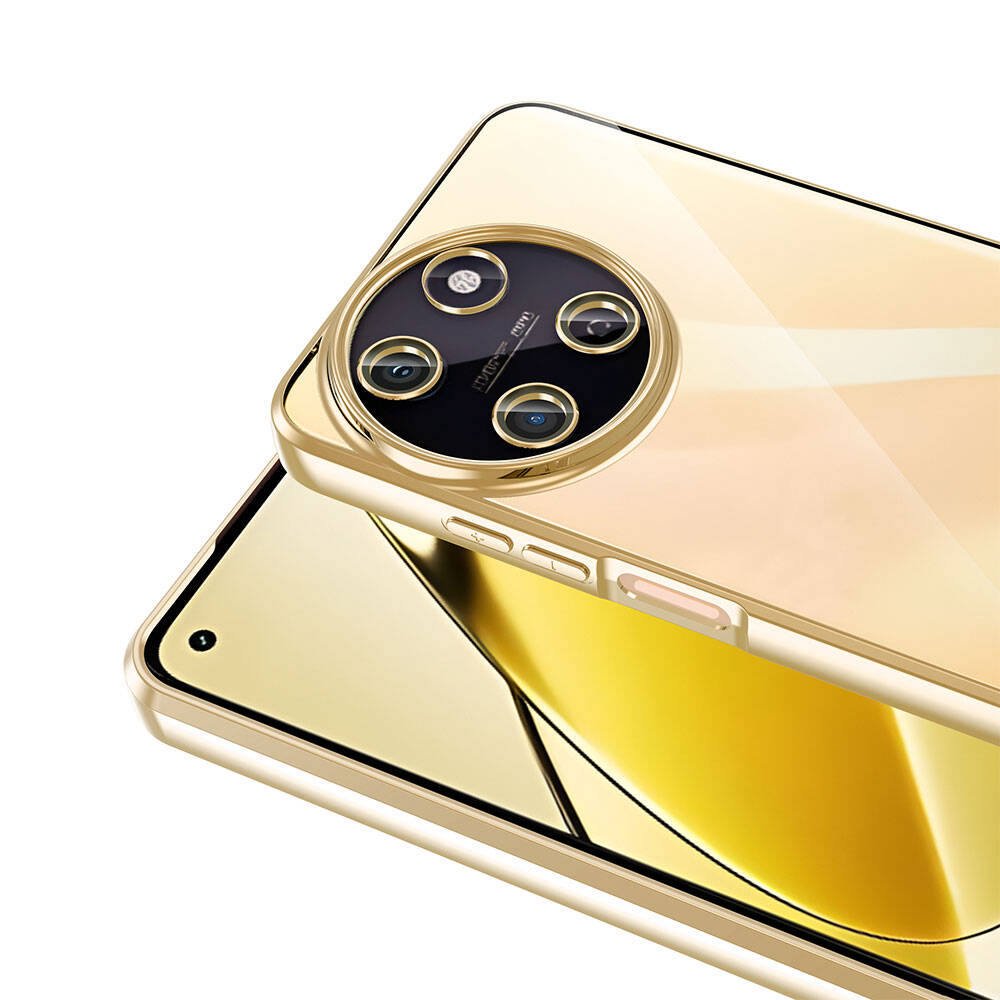 Realme 11 4G Case Camera Protection Logo Showing Zore Omega Cover Gold