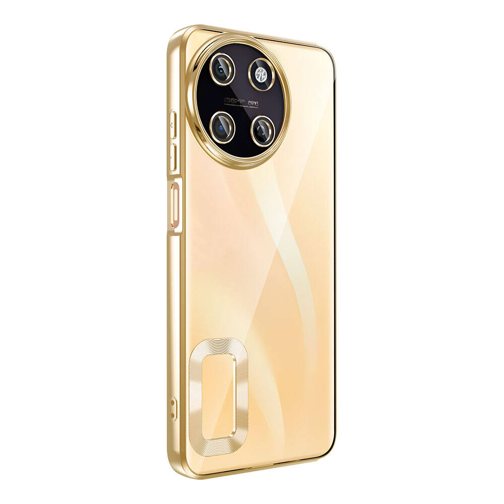 Realme 11 4G Case Camera Protection Logo Showing Zore Omega Cover Gold