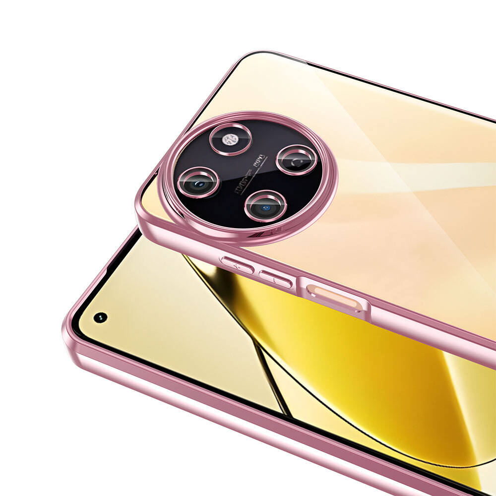 Realme 11 4G Case Camera Protection Logo Showing Zore Omega Cover Gold