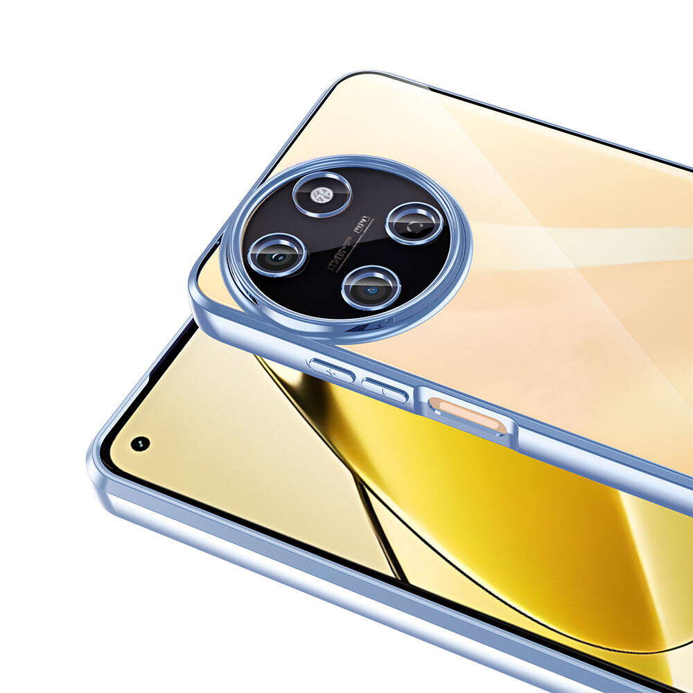 Realme 11 4G Case Camera Protection Logo Showing Zore Omega Cover Silver