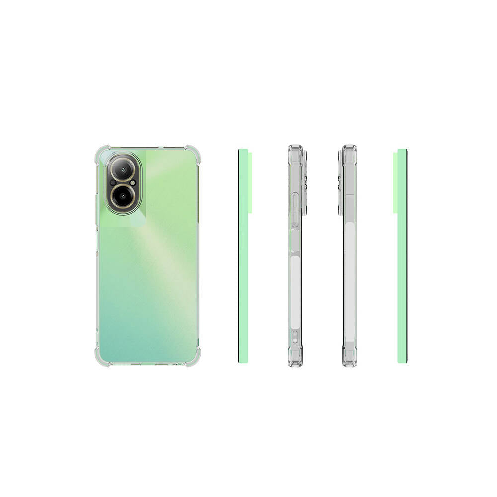 Realme 12 Lite Case Zore Nitro Anti Shock Silicone Transparent
