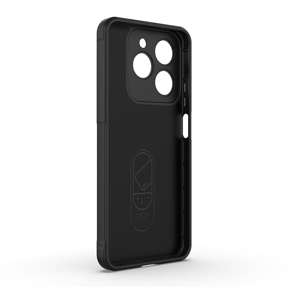 Realme C61 Case Flexible TPU Hollow Back Surface Design Zore Ethnic Silicone Cover Dark Green