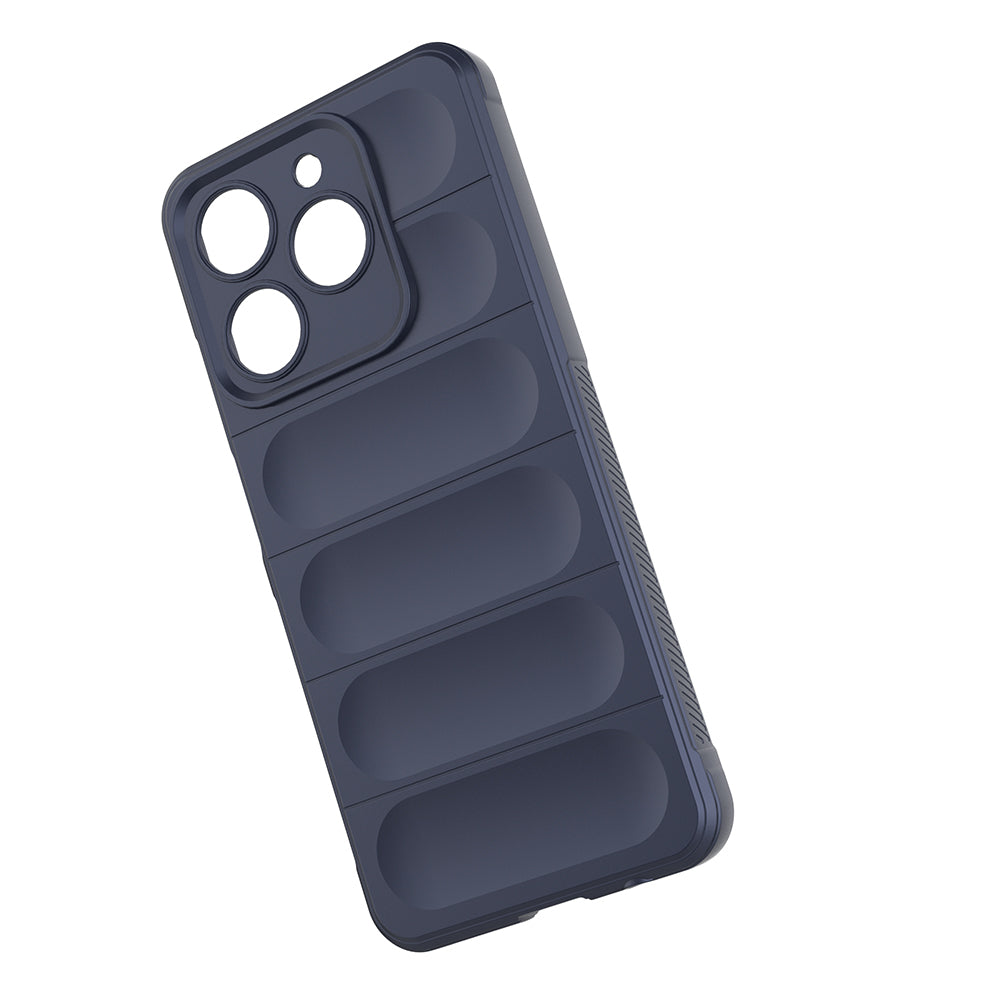 Realme C61 Case Flexible TPU Hollow Back Surface Design Zore Ethnic Silicone Cover Black